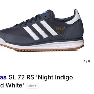 adidas SL 72 RS Men's Shoes - Night Indigo and Cloud White